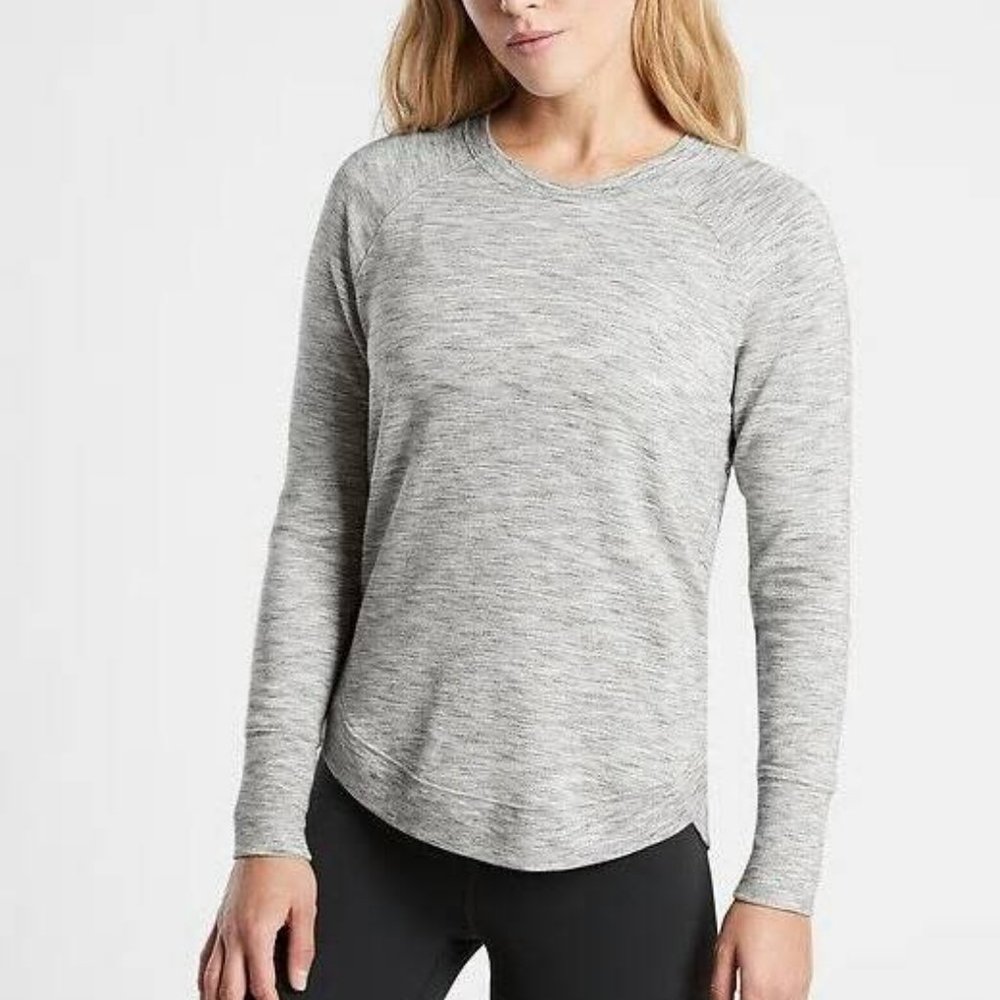 Athleta Mindset Sweatshirt | Marl Grey Heather SIZE XS